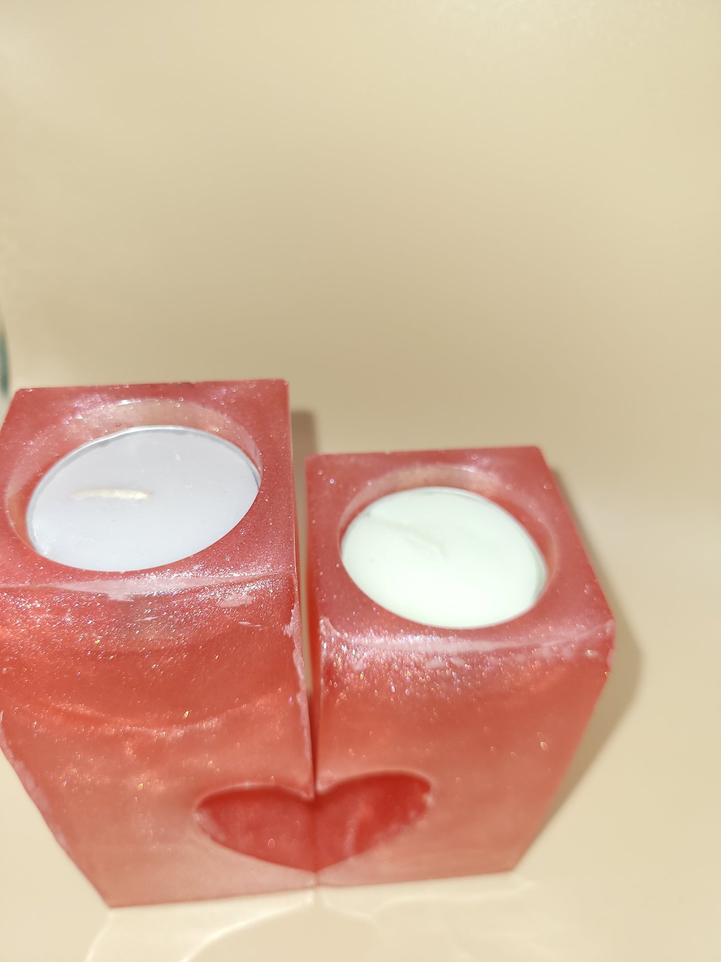 Romantic Heart Shaped Tea Light Candle Set- Perfect for Date Nights