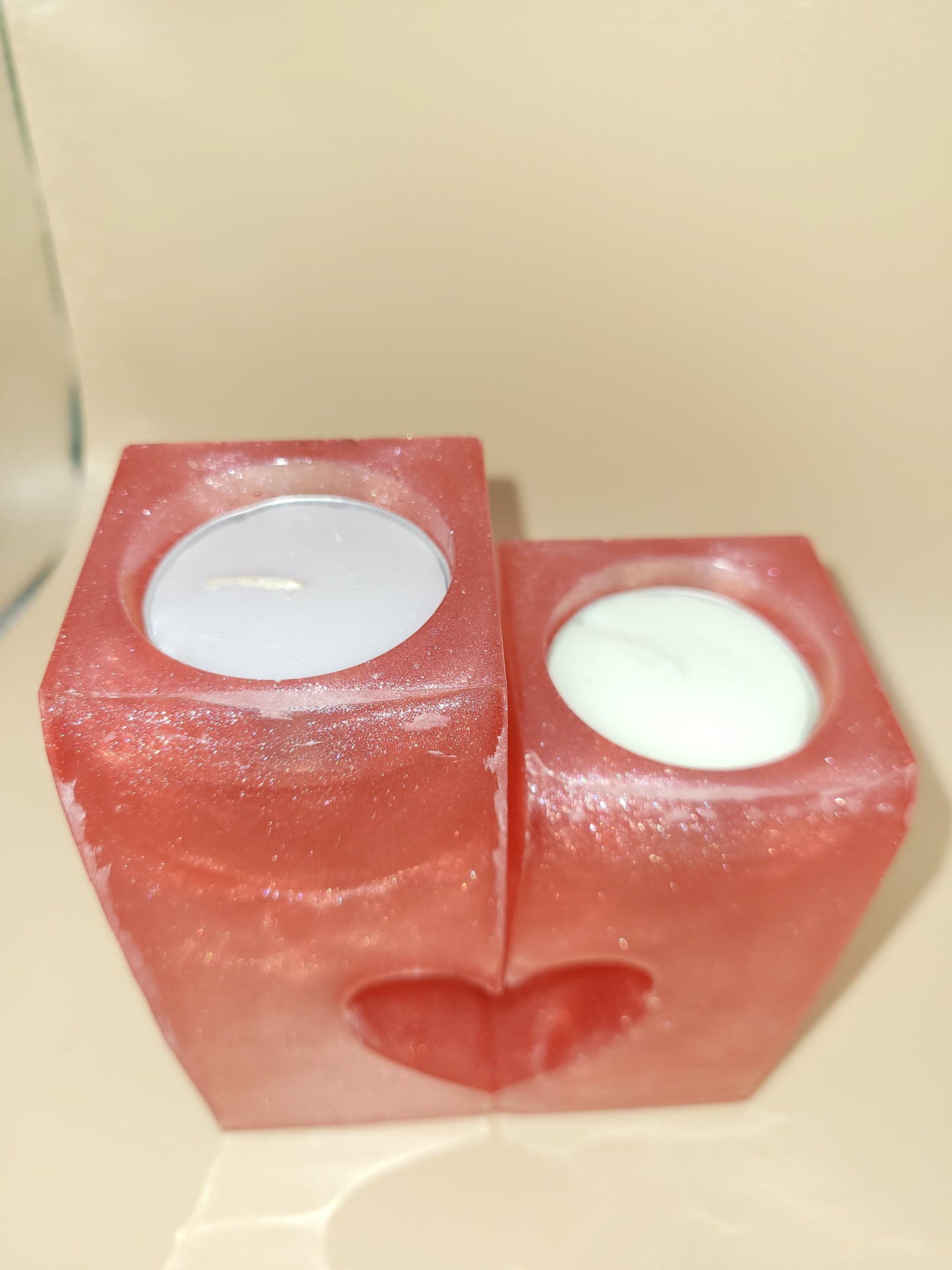 Romantic Heart Shaped Tea Light Candle Set- Perfect for Date Nights