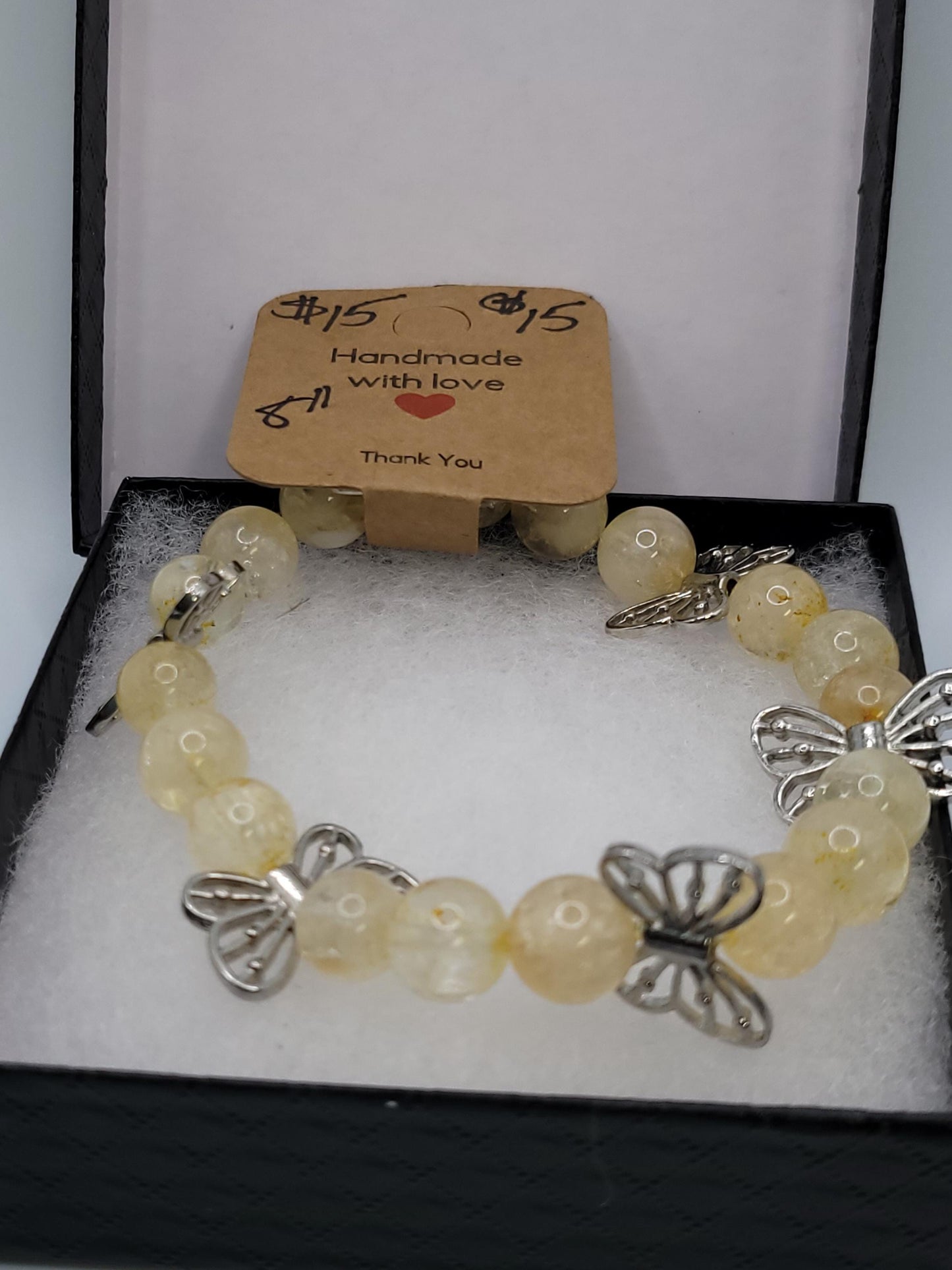 Handcrafted Butterfly Bracelet Beaded Stretch Jewelry, Kids & Women