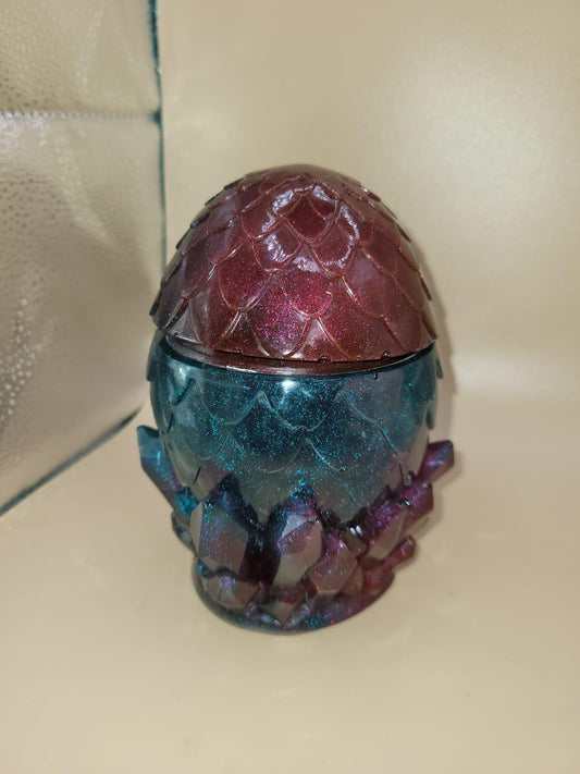 Hand crafted Dinosaur Egg, colorful, storage, Egg Jar/ Dragon Egg Jar