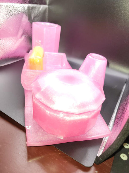 Handmade Resin Bathroom Set - 4-Piece Luxury Vanity Accessory Collection