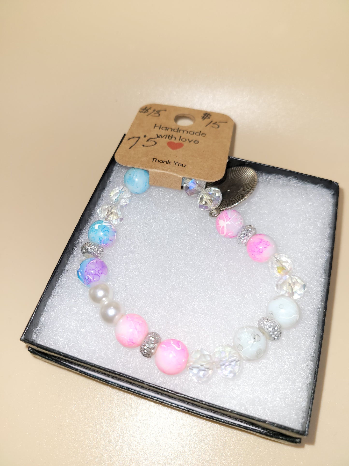 Hand beaded I Love You Bracelet