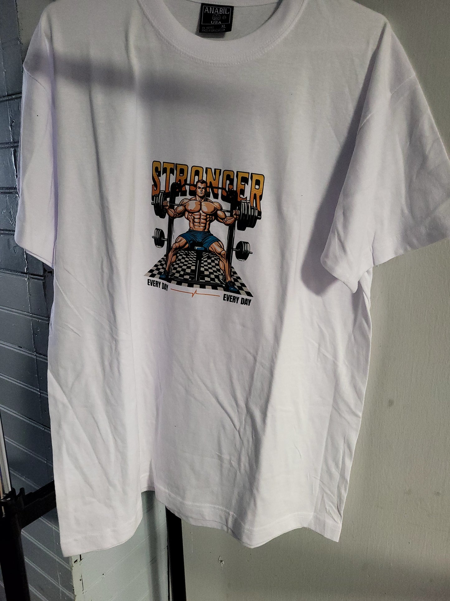 Stronger - Men's Motivational Fitness T-Shirt