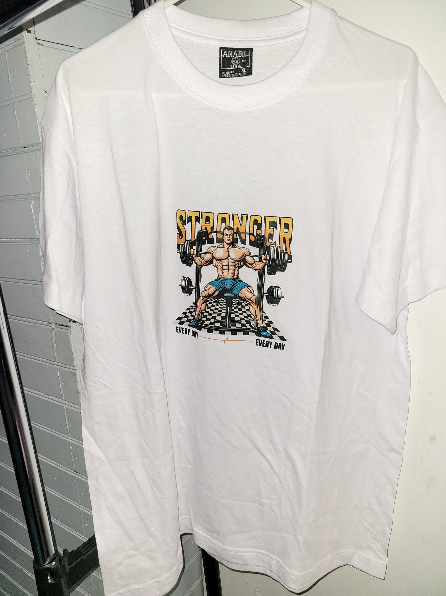 Stronger - Men's Motivational Fitness T-Shirt