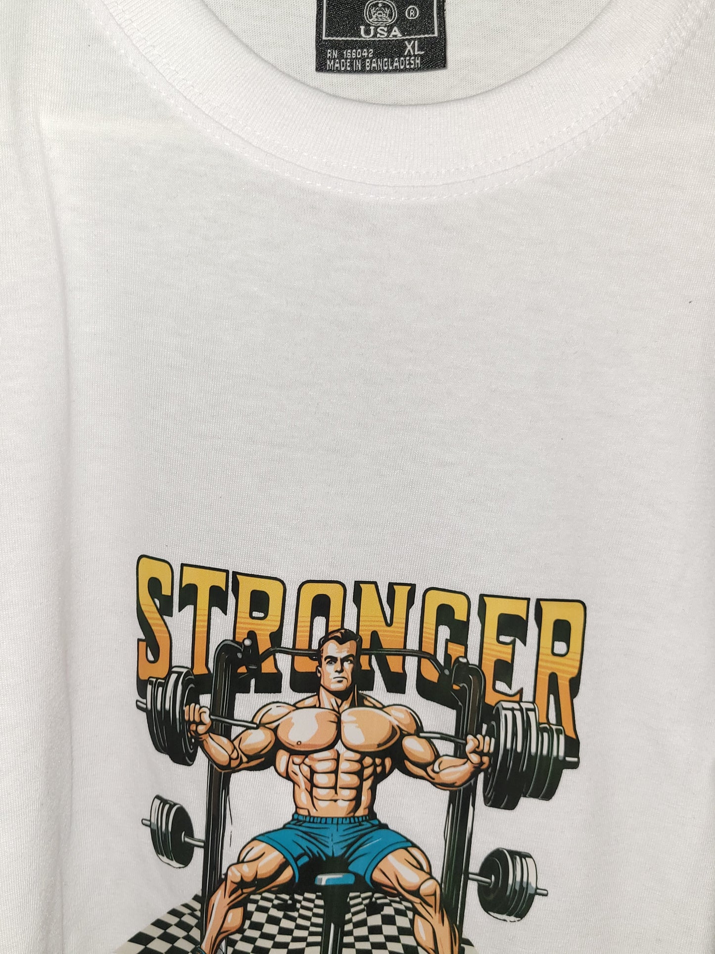 Stronger - Men's Motivational Fitness T-Shirt
