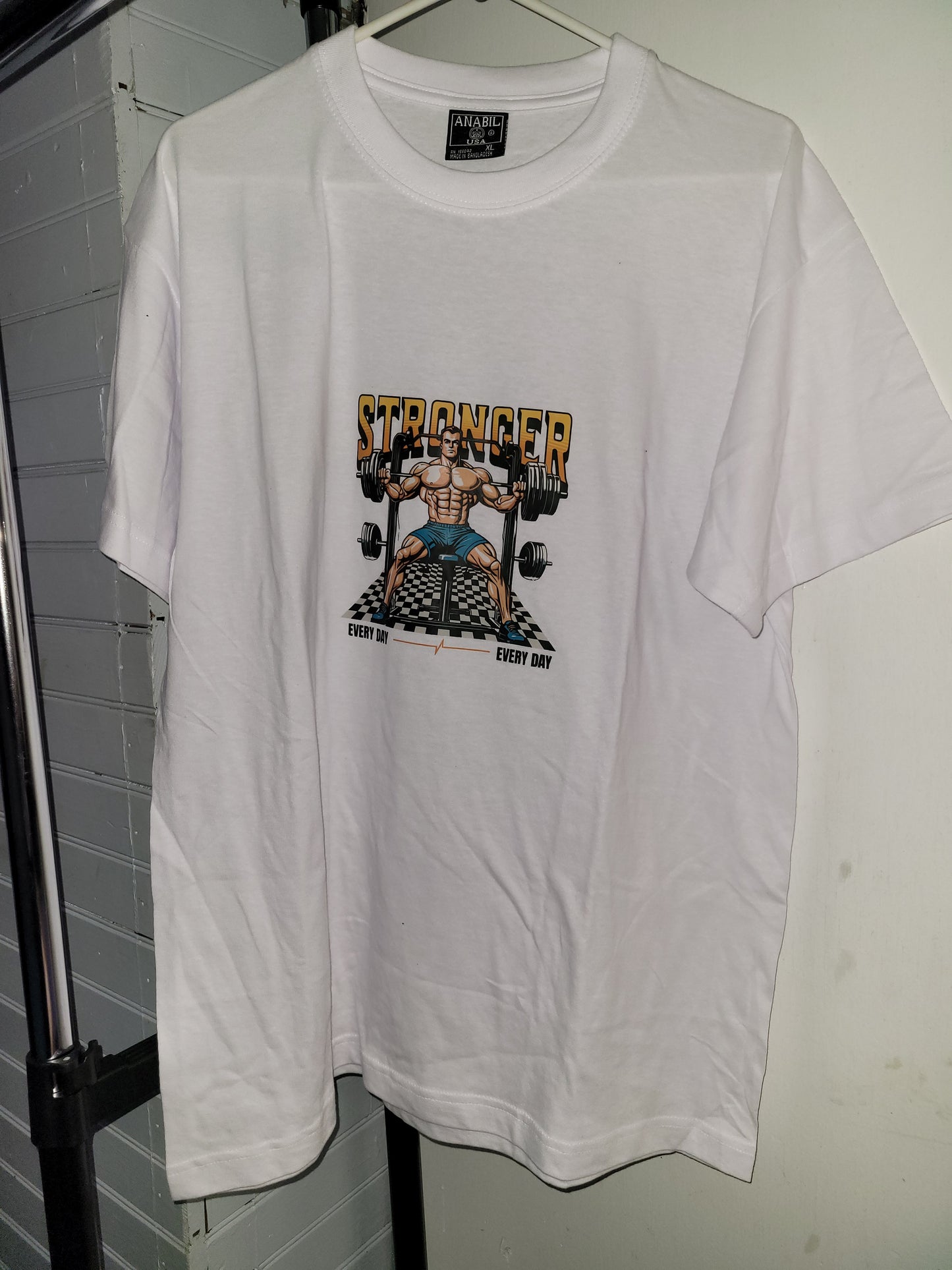 Stronger - Men's Motivational Fitness T-Shirt