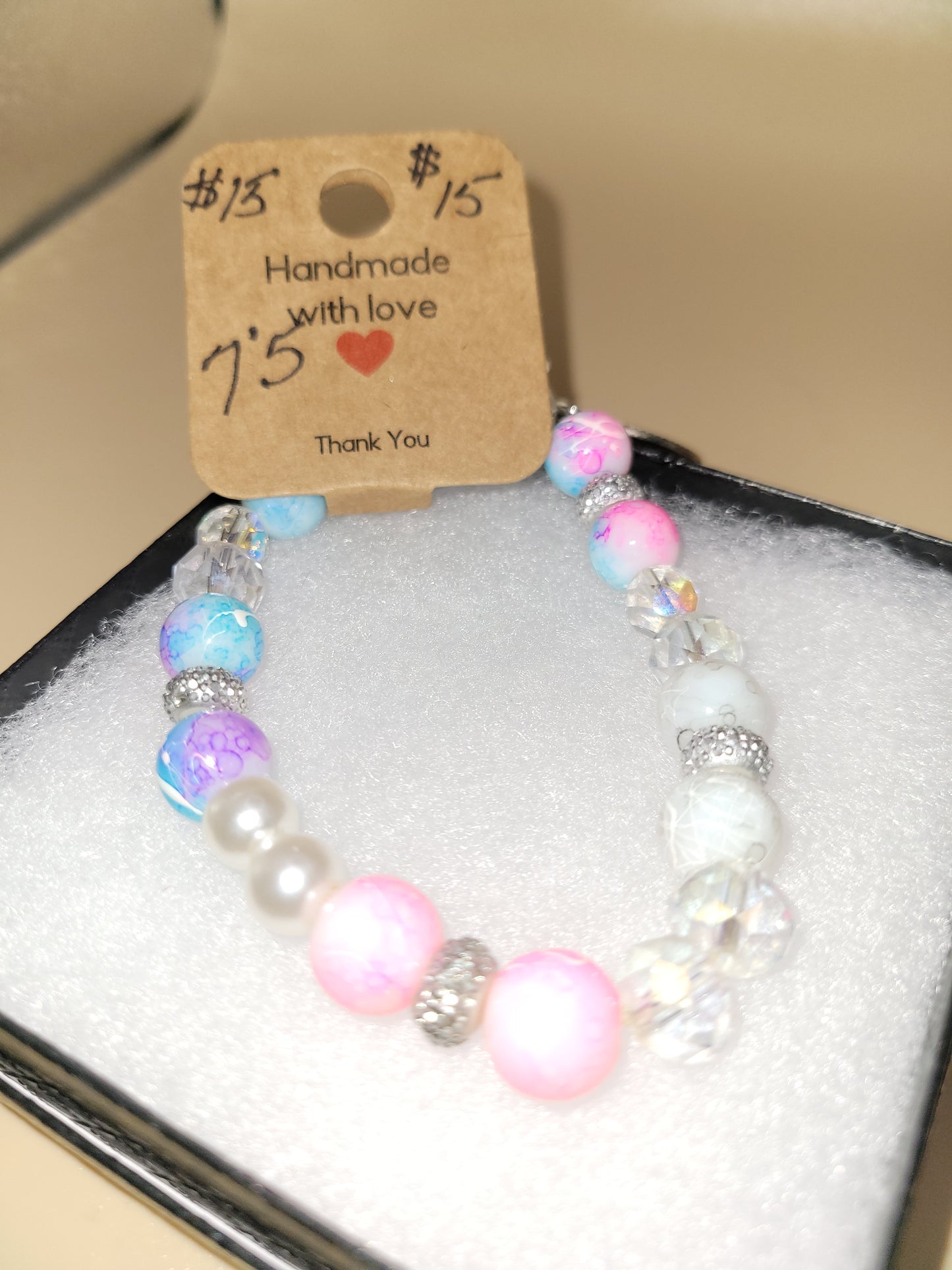 Hand beaded I Love You Bracelet