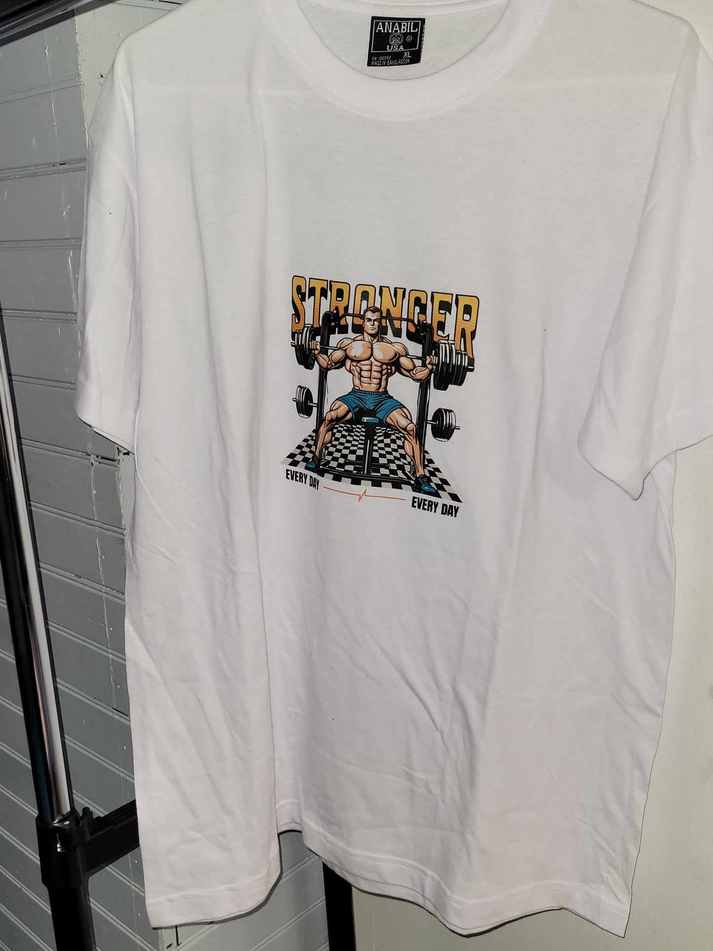 Stronger - Men's Motivational Fitness T-Shirt