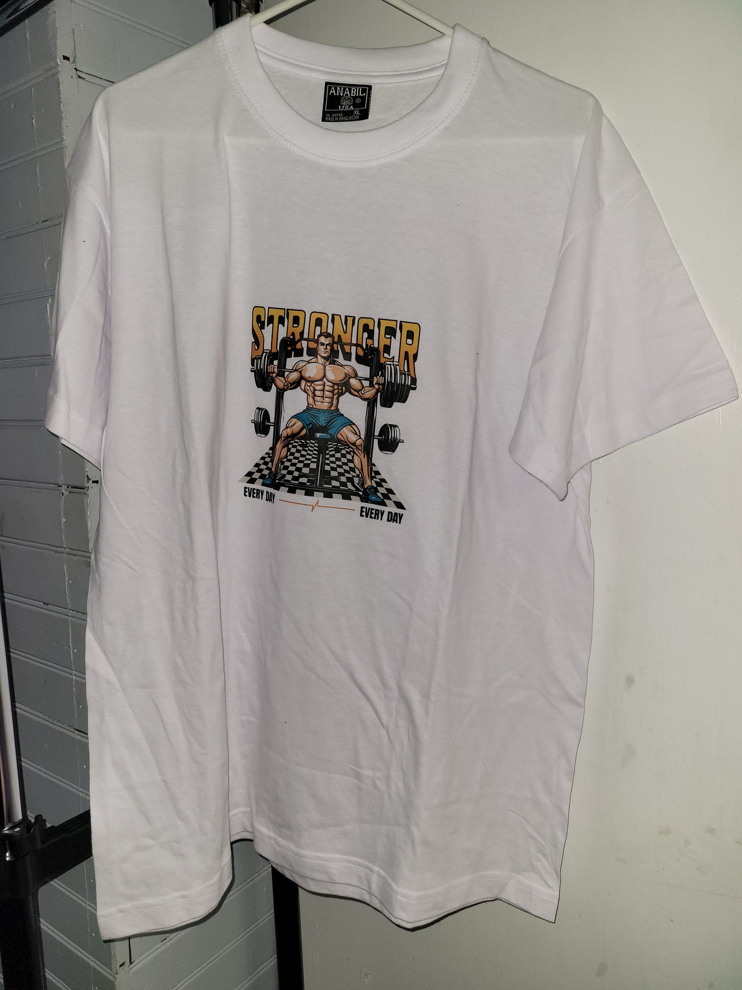 Stronger - Men's Motivational Fitness T-Shirt