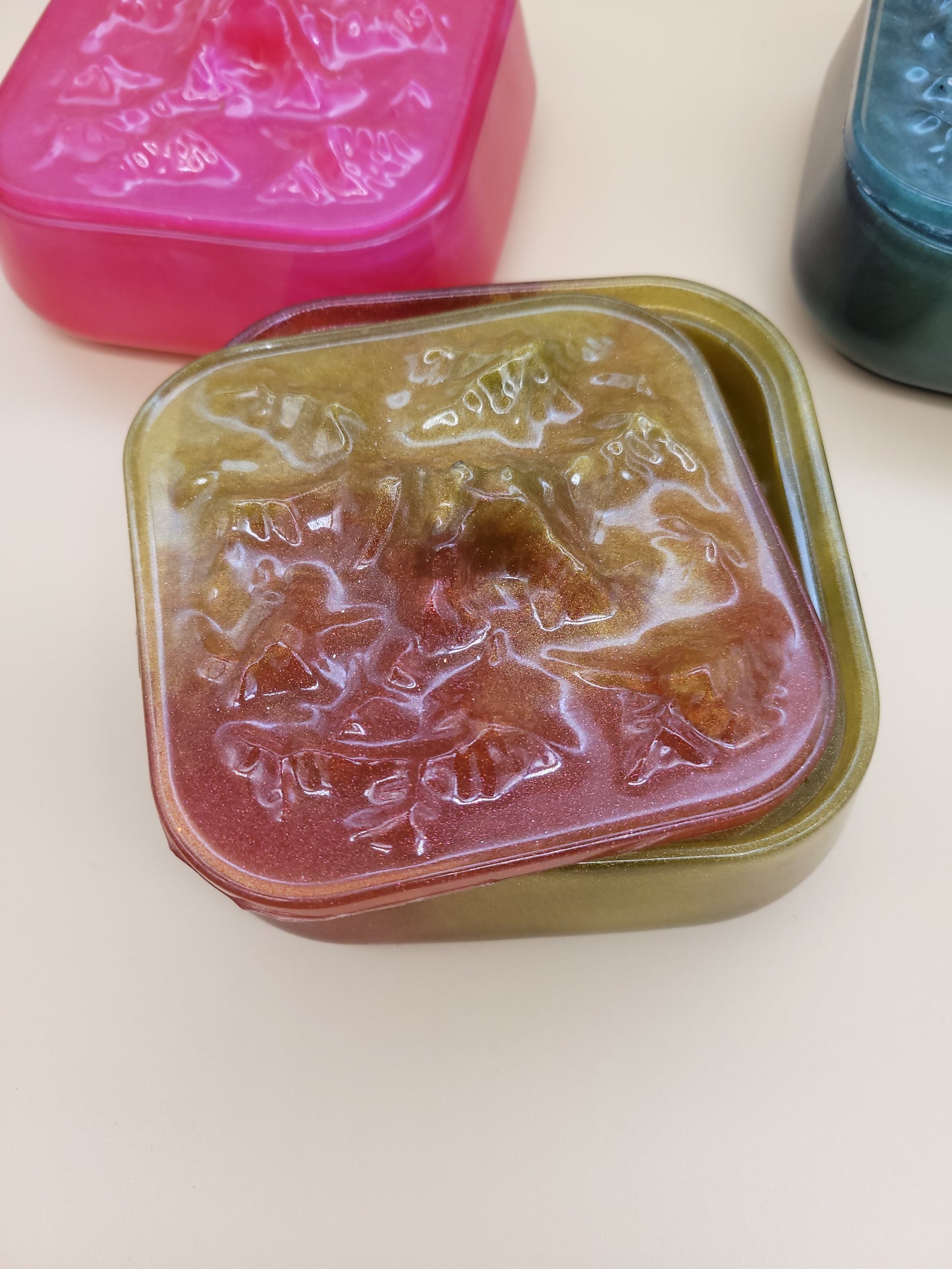 Hand crafted resin made candy dishes