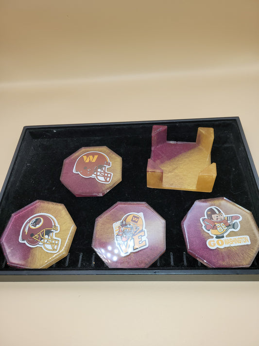 Custom sport coaster with holder