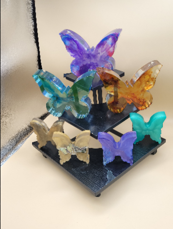 Handcrafted Large Resin Butterfly / Elegant Handmade Art Piece for Home & Gift