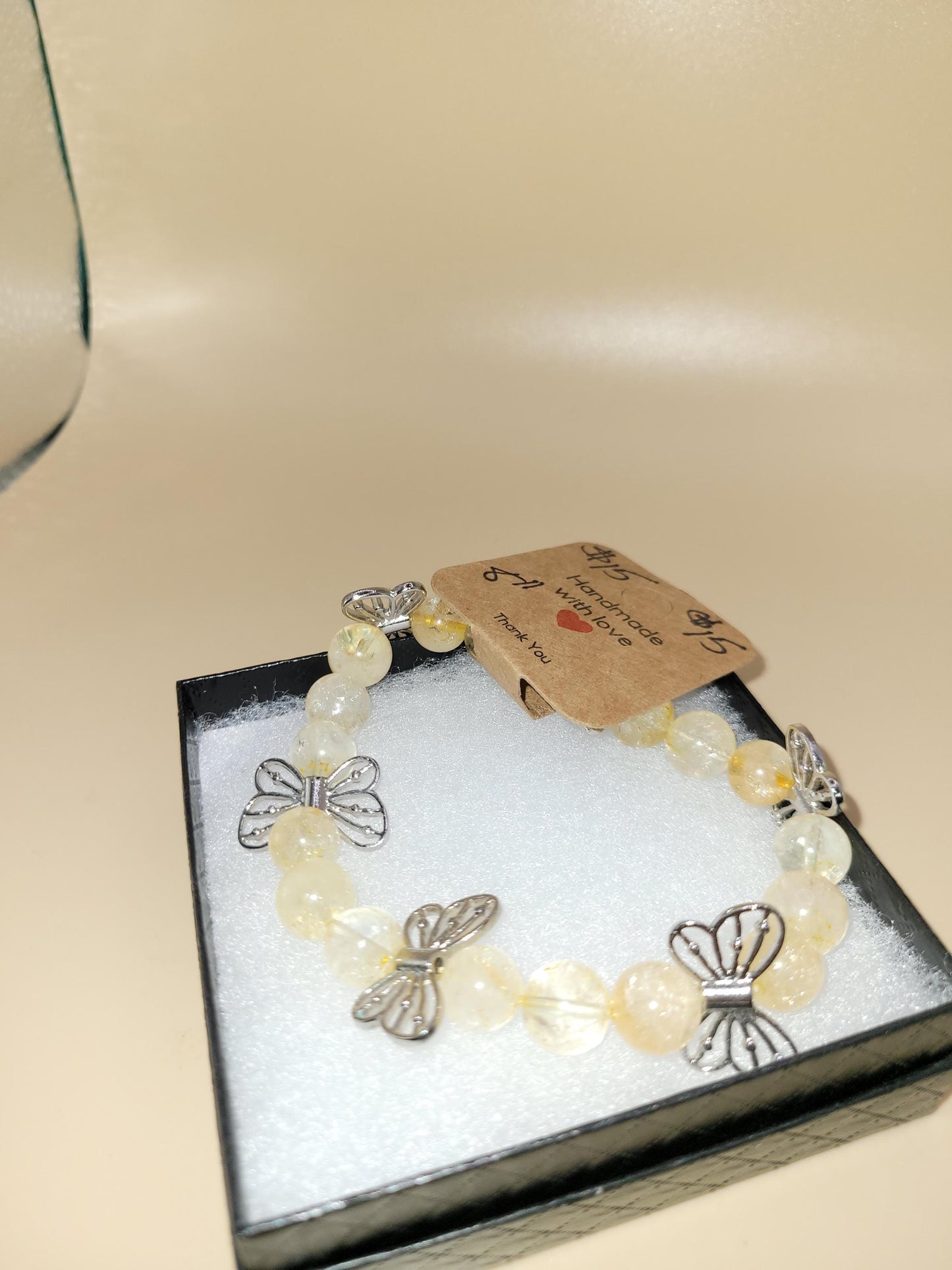 Handcrafted Butterfly Bracelet Beaded Stretch Jewelry, Kids & Women