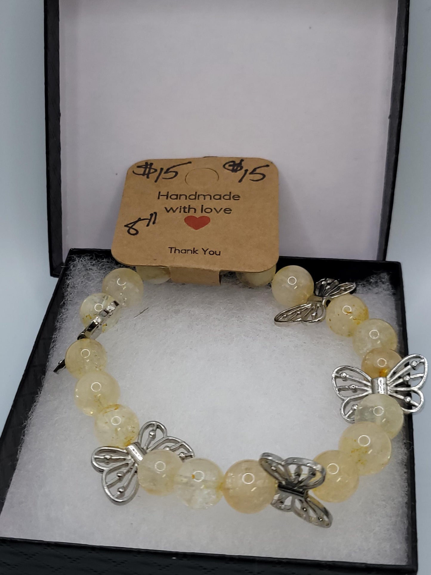 Handcrafted Butterfly Bracelet Beaded Stretch Jewelry, Kids & Women