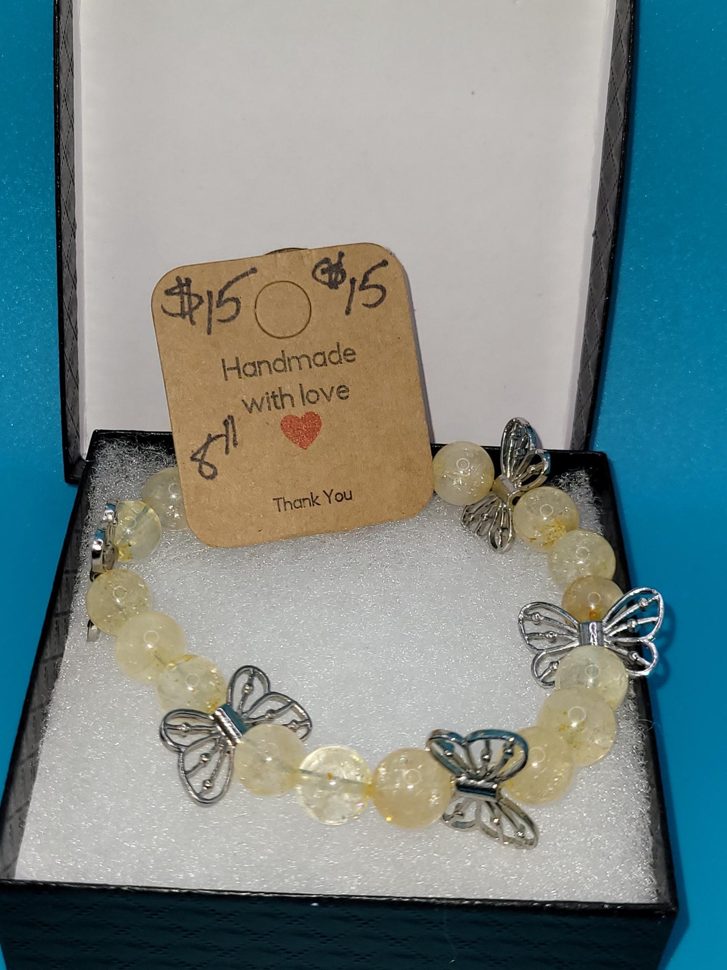 Handcrafted Butterfly Bracelet Beaded Stretch Jewelry, Kids & Women