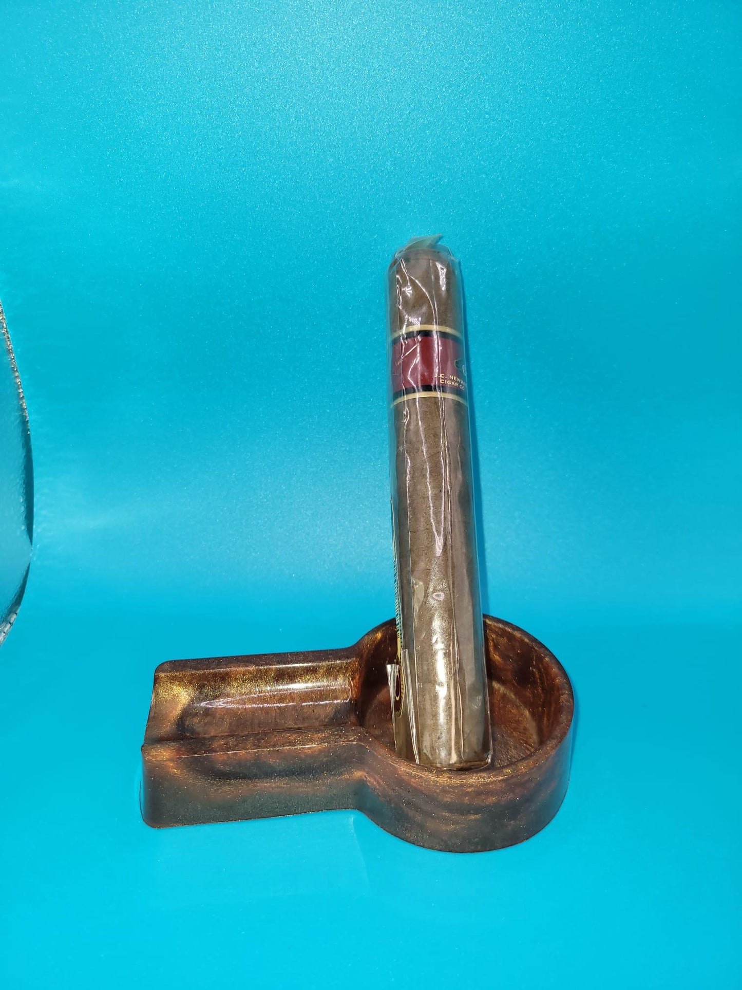 Handmade Small Cigar Holder - Artisan Epoxy Resin Smoking Accessory