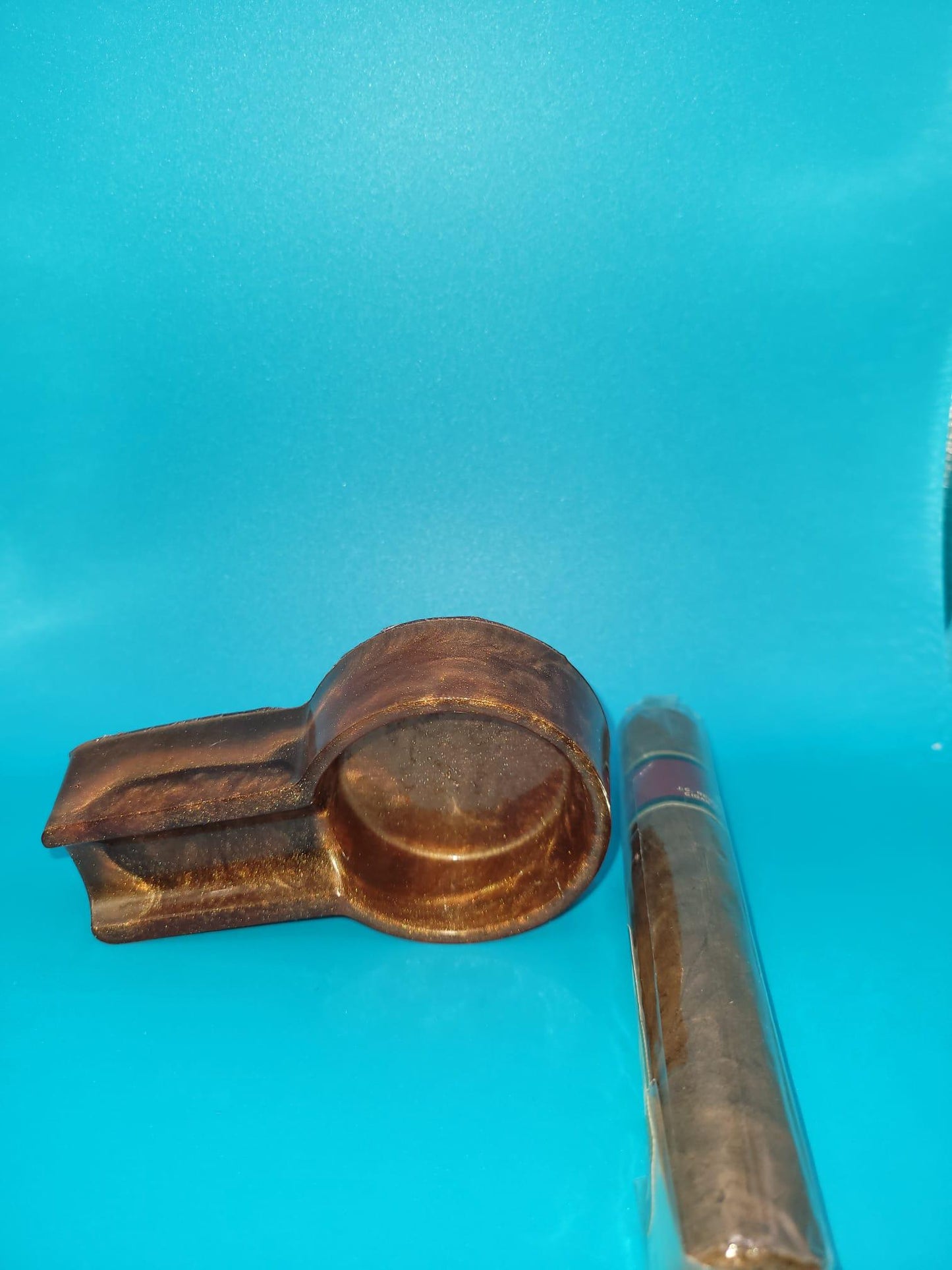 Handmade Small Cigar Holder - Artisan Epoxy Resin Smoking Accessory