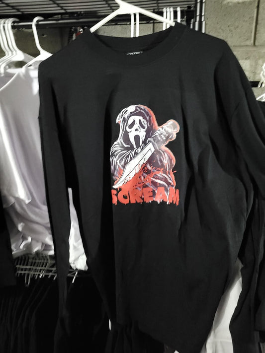 Halloween Long Sleeve T-Shirt, Vintage Spooky Design, Perfect for Trick-or-Treating & Fall Festivities, Great Halloween Gift