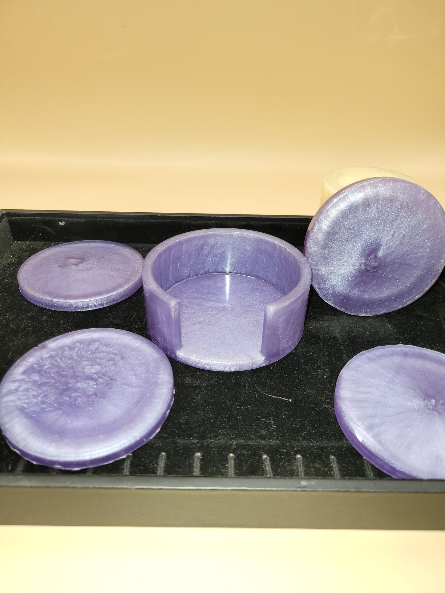 Purple Premium Coaster Set