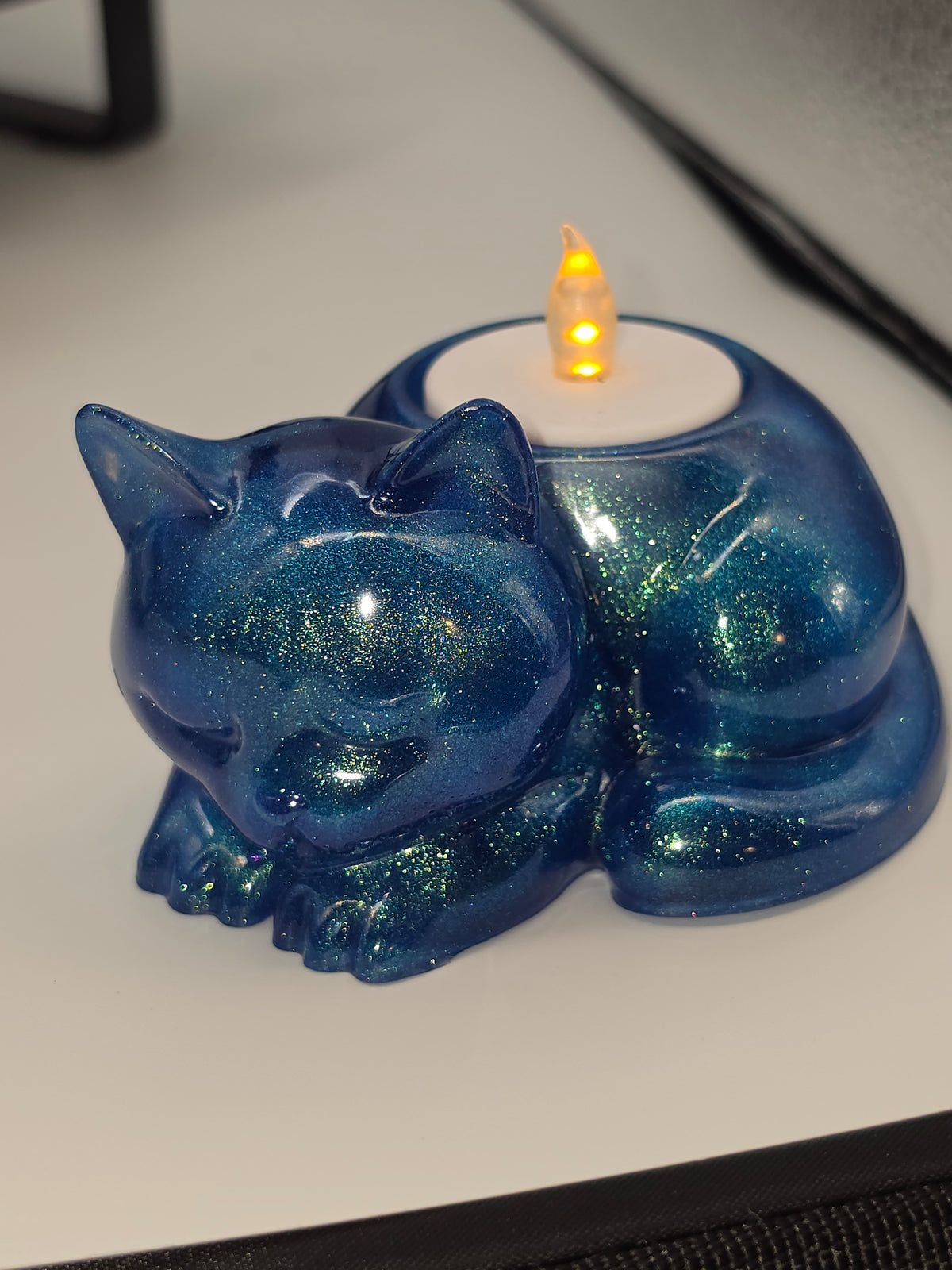 Handcrafted Cat-Shaped Candle Holder