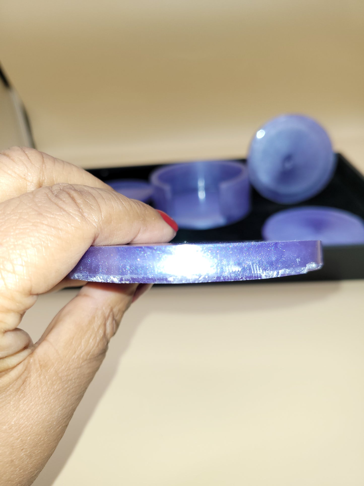 Purple Premium Coaster Set