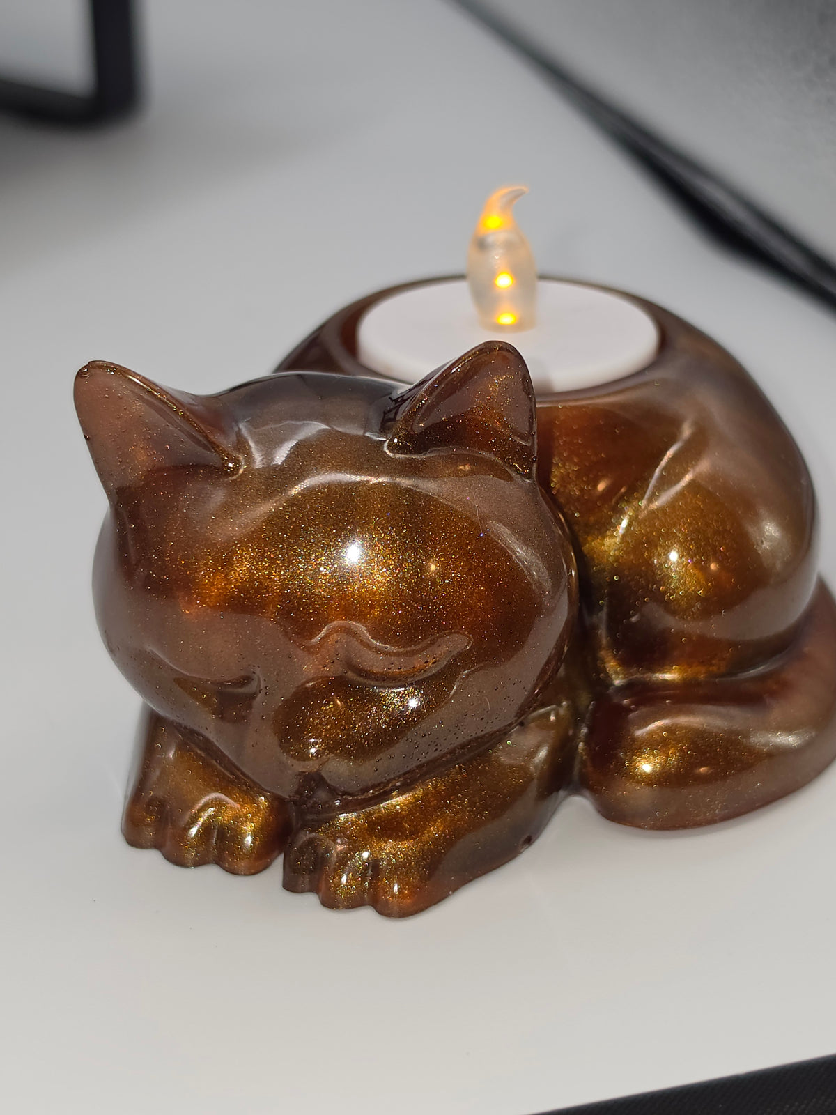 Handcrafted Cat-Shaped Candle Holder
