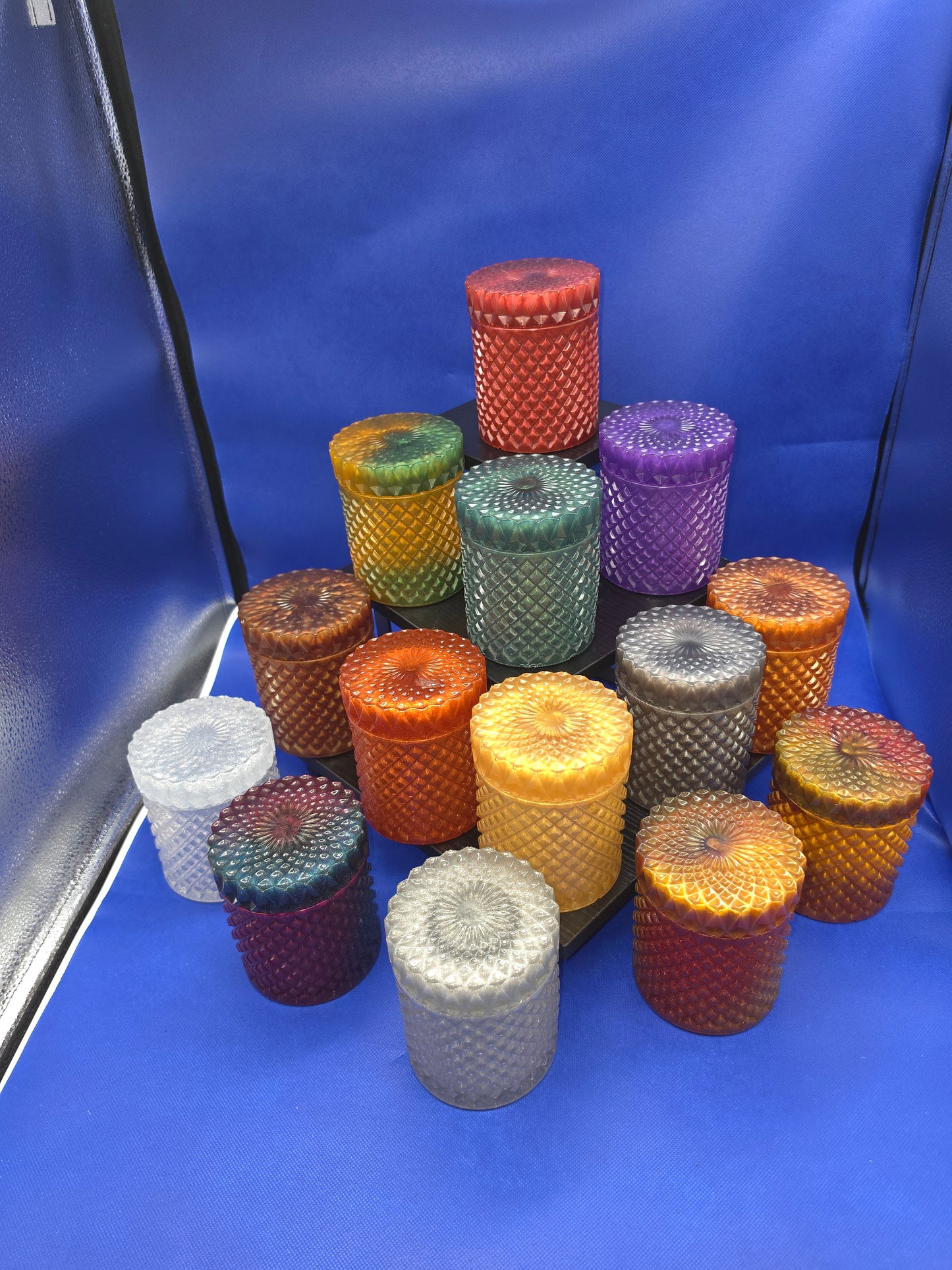 Large Flat Lid Decorative Jars