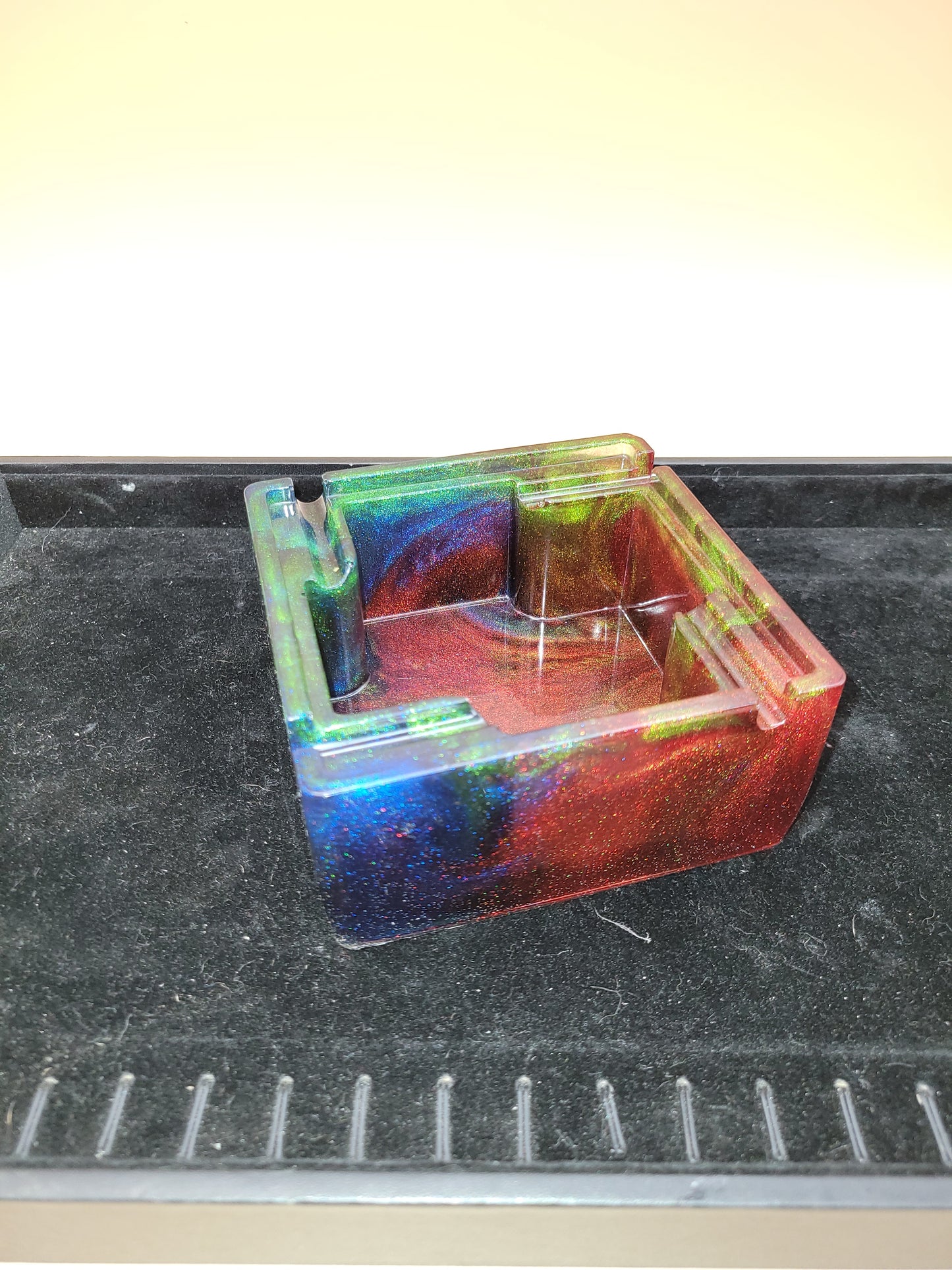 Handcrafted multi-colored Resin Ashtray