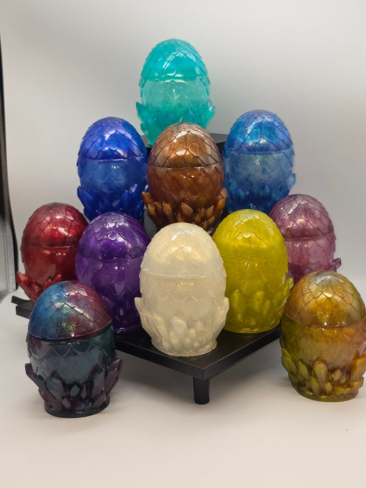 Hand crafted Dragon Egg, colorful, storage, Egg Jar/ Dragon Egg Jar