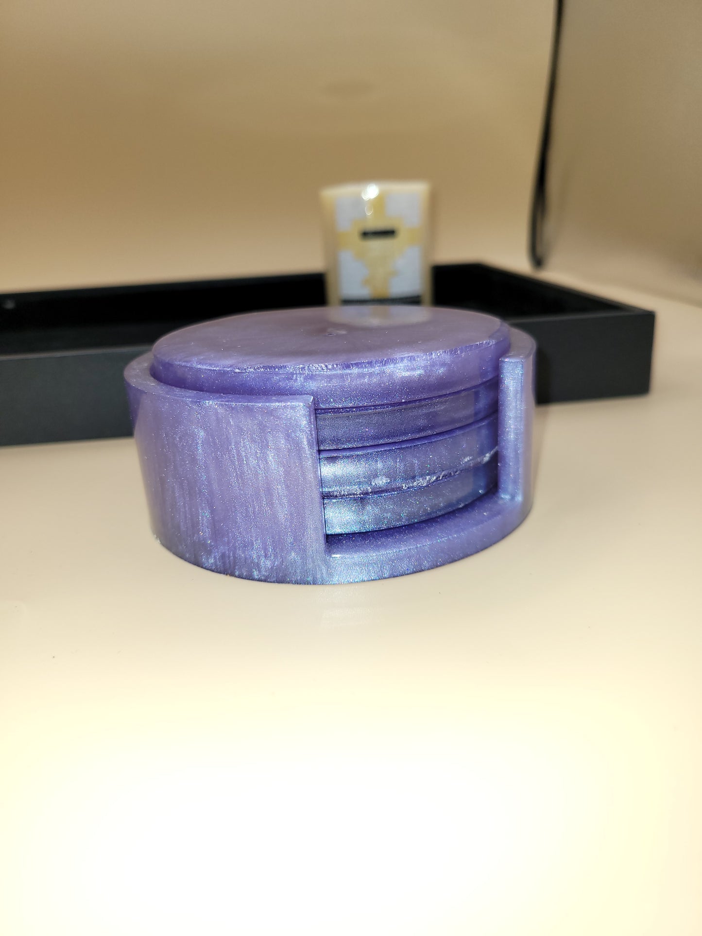 Purple Premium Coaster Set