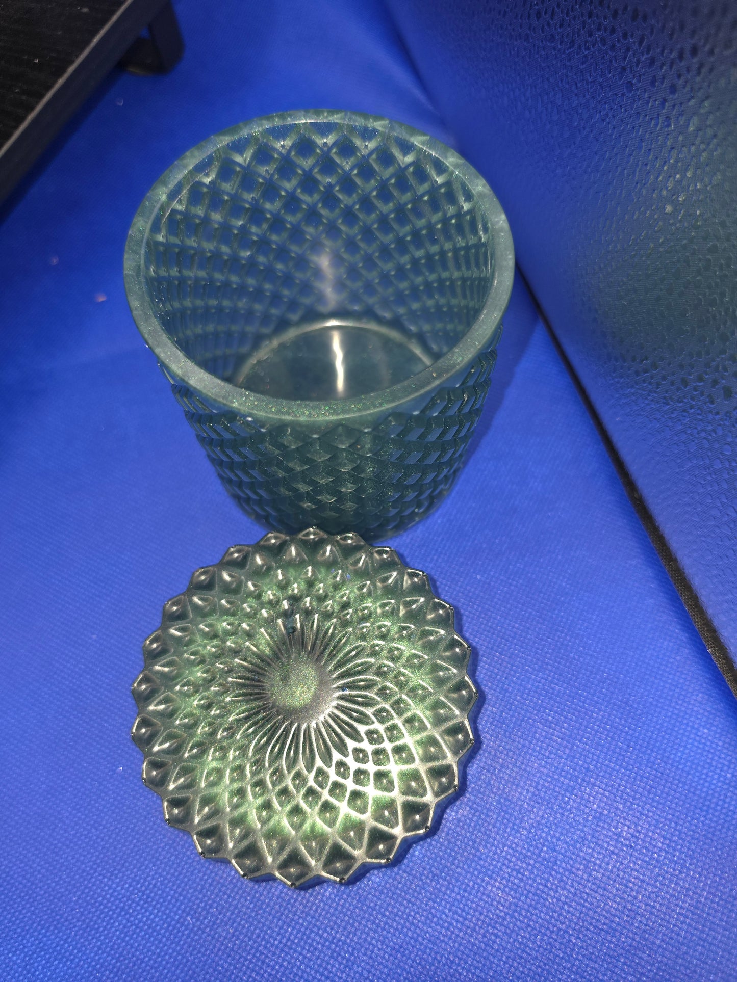 Large Flat Lid Decorative Jars