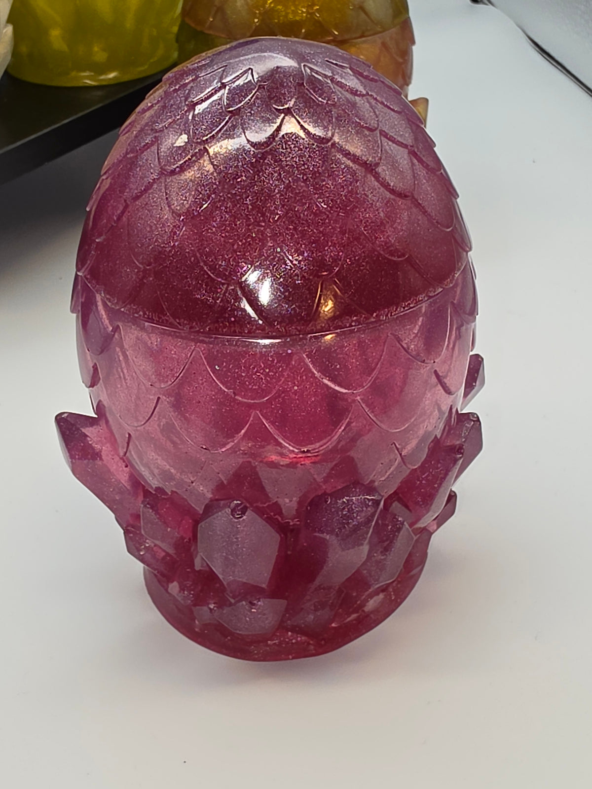 Hand crafted Dragon Egg, colorful, storage, Egg Jar/ Dragon Egg Jar