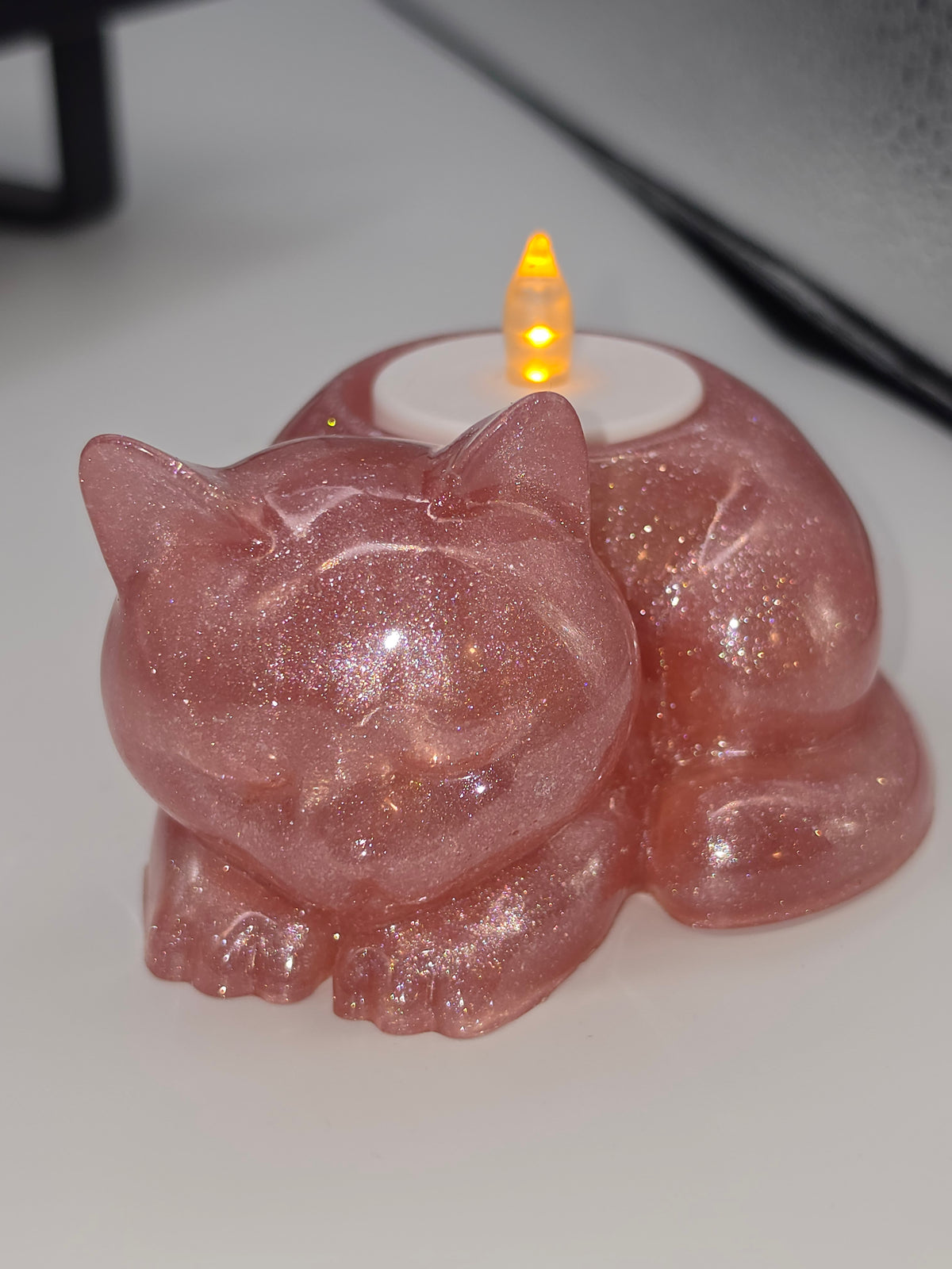 Handcrafted Cat-Shaped Candle Holder