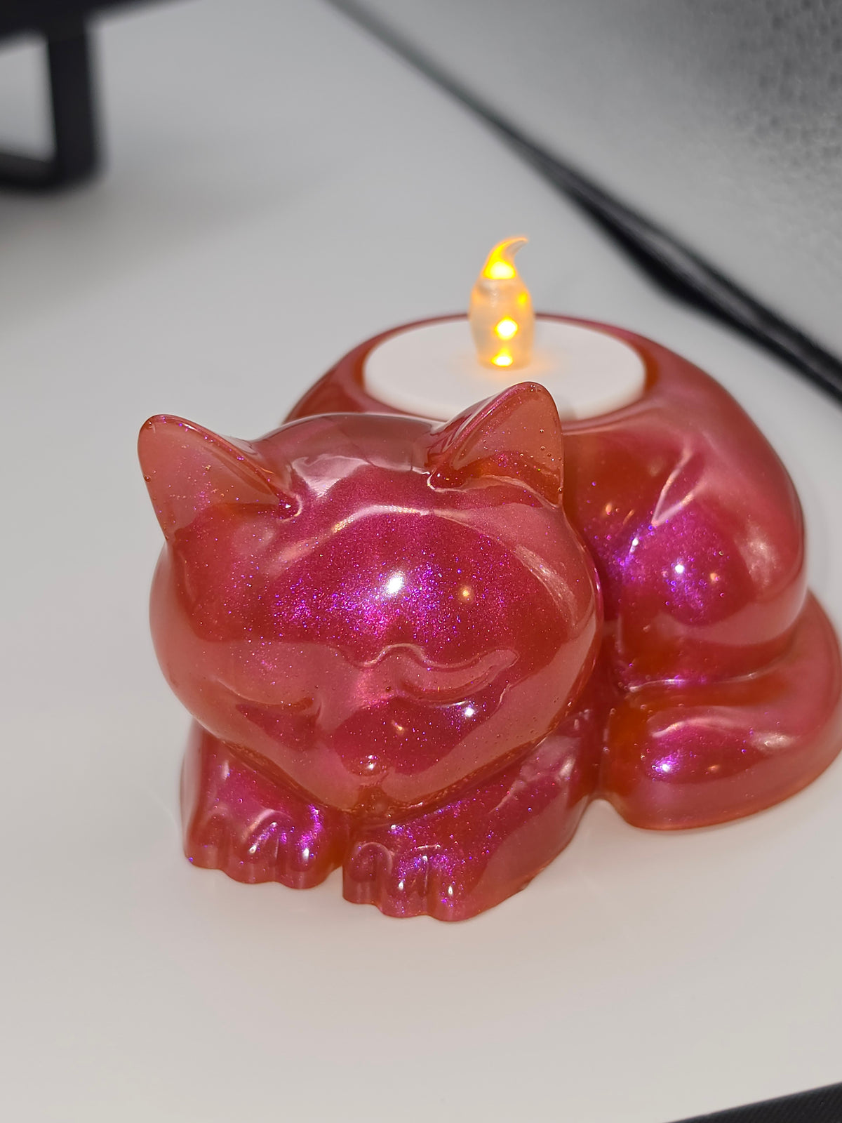 Handcrafted Cat-Shaped Candle Holder