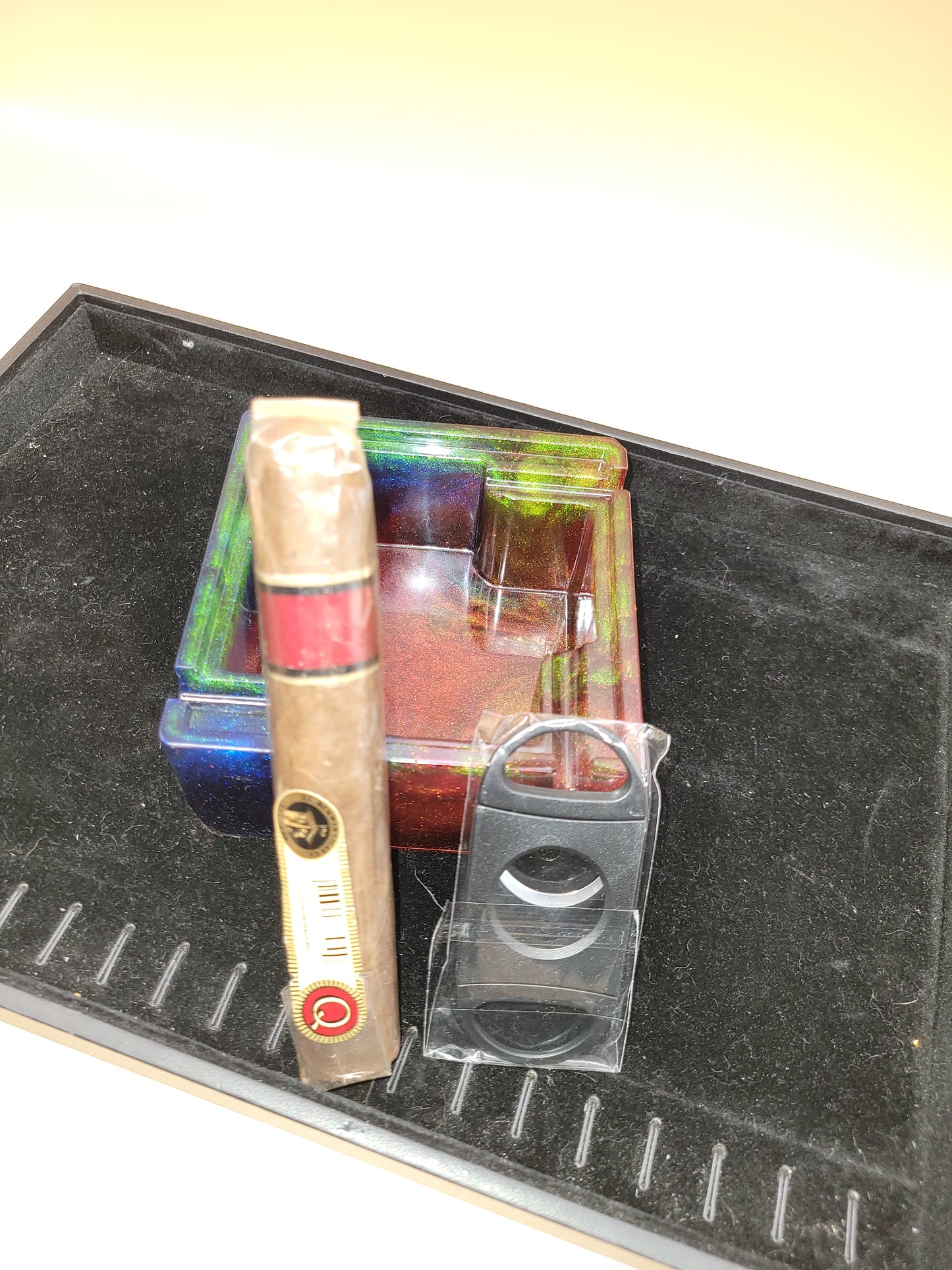 Handcrafted multi-colored Resin Ashtray